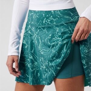 Athleta Blue green aqua tennis Skirt Pleated Casual pickle ball golf